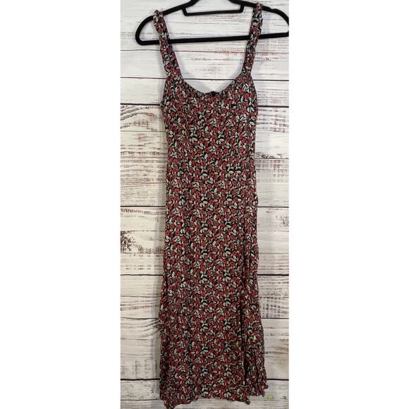 Zara Dresses & Skirts - Zara Floral Maxi Dress Slit To Knee Size Small